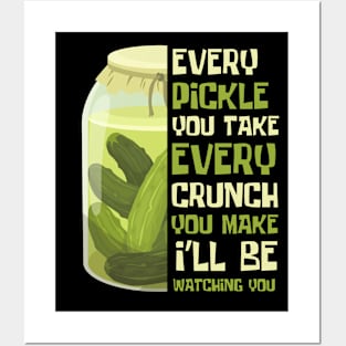 I Love Pickles Funny Pickle Song Posters and Art